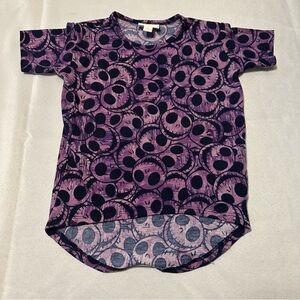 LuLaRoe‎ Gracie Purple Jack Short Sleeve Shirt Size 2